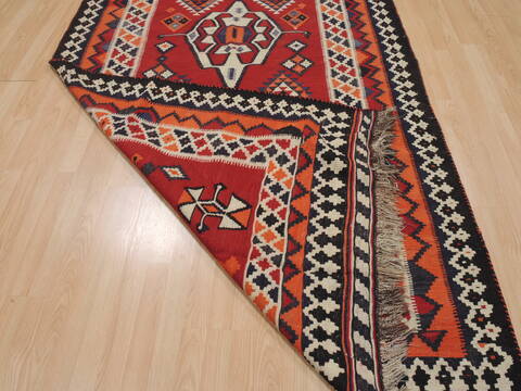 Kilim Red Flat Woven 53 X 711  Area Rug 100-109634 Image 7