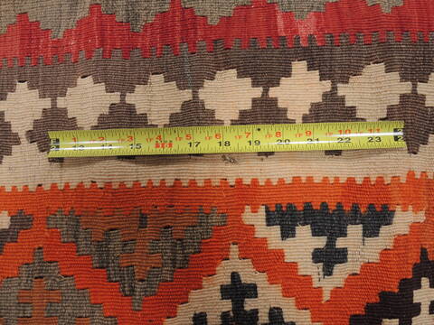 Kilim Orange Runner Flat Woven 410 X 102  Area Rug 100-109635 Image 5
