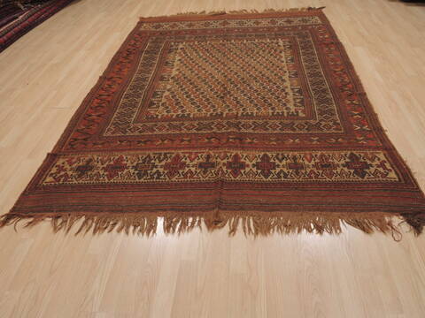 Kilim Brown Flat Woven 61 X 88  Area Rug 100-109645 Image 1