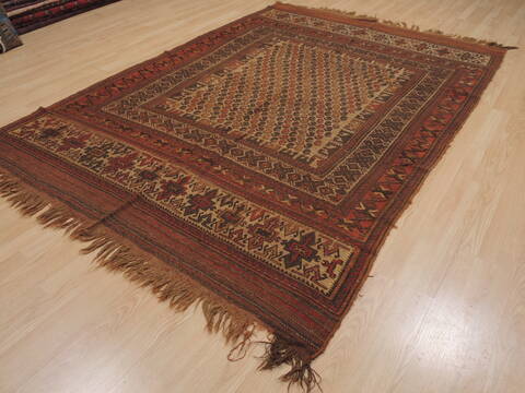 Kilim Brown Flat Woven 61 X 88  Area Rug 100-109645 Image 2