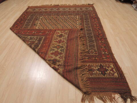 Kilim Brown Flat Woven 61 X 88  Area Rug 100-109645 Image 6