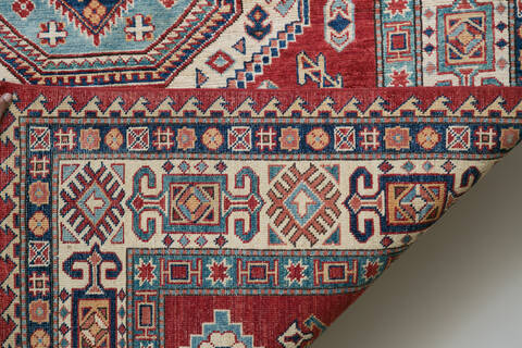 Kazak Red Hand Knotted 411 X 77  Area Rug 700-109717 Image 2