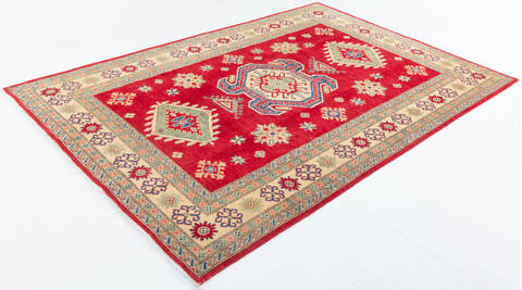 Kazak Red Hand Knotted 611 X 100  Area Rug 700-109734 Image 2