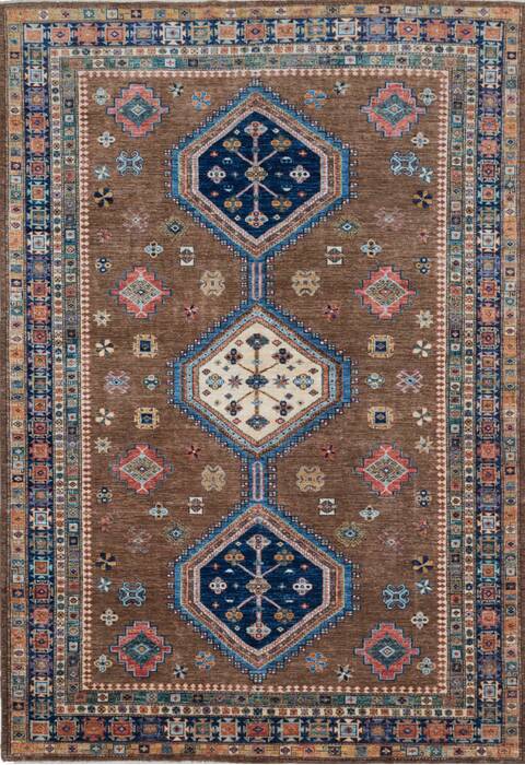 Kazak Brown Hand Knotted 68 X 98  Area Rug 700-109795 Image 0