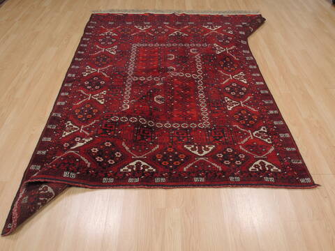Khan Mohammadi Red Hand Knotted 57 X 73  Area Rug 100-109811 Image 15