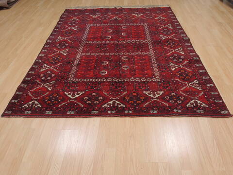Khan Mohammadi Red Hand Knotted 57 X 73  Area Rug 100-109811 Image 4