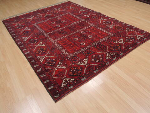 Khan Mohammadi Red Hand Knotted 57 X 73  Area Rug 100-109811 Image 6