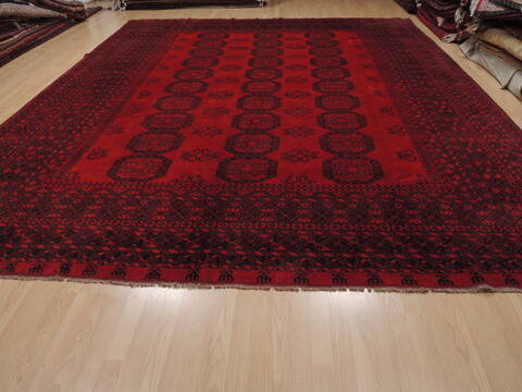 Khan Mohammadi Red Hand Knotted 109 X 137  Area Rug 100-109814 Image 1