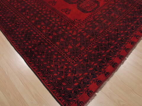 Khan Mohammadi Red Hand Knotted 109 X 137  Area Rug 100-109814 Image 8