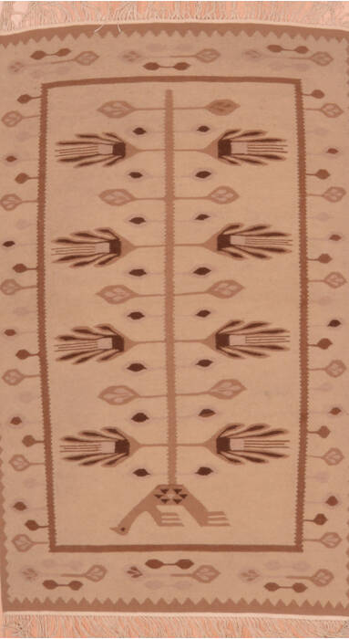 Kilim Beige Flat Woven 30 X 50  Area Rug 100-109816 Image 0