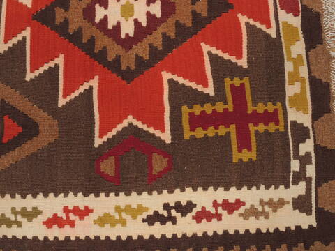 Kilim Brown Flat Woven 28 X 51  Area Rug 100-109818 Image 4