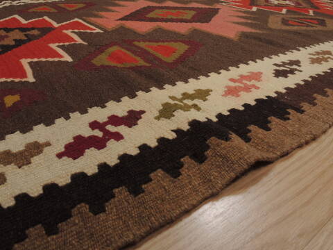 Kilim Brown Flat Woven 28 X 51  Area Rug 100-109818 Image 6