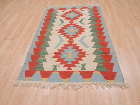 Kilim Red Flat Woven 37 X 59  Area Rug 100-109821 Image 1