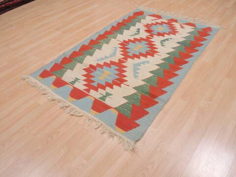 Kilim Red Flat Woven 37 X 59  Area Rug 100-109821 Image 2