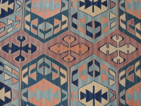 Kilim Blue Flat Woven 37 X 56  Area Rug 100-109822 Image 5
