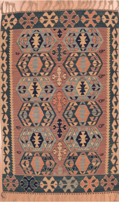 Kilim Blue Flat Woven 37 X 56  Area Rug 100-109822 Image 0