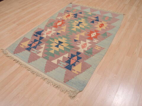 Kilim Purple Flat Woven 39 X 57  Area Rug 100-109824 Image 2