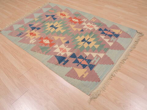 Kilim Purple Flat Woven 39 X 57  Area Rug 100-109824 Image 3