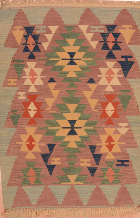 Kilim Purple Flat Woven 39 X 57  Area Rug 100-109824 Image 0
