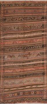 Kilim Beige Runner Flat Woven 4'6" X 9'4"  Area Rug 100-109831