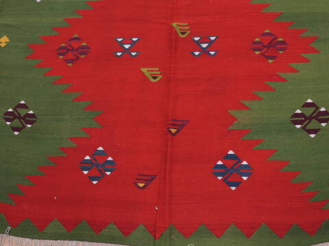 Kilim Green Flat Woven 80 X 128  Area Rug 100-109832 Image 6