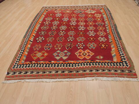 Kilim Red Flat Woven 51 X 76  Area Rug 100-109835 Image 1