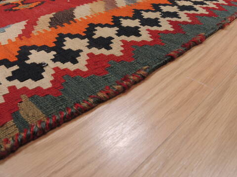 Kilim Red Flat Woven 51 X 76  Area Rug 100-109835 Image 4