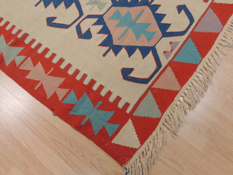 Kilim Red Flat Woven 39 X 58  Area Rug 100-109839 Image 4