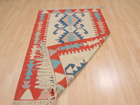 Kilim Red Flat Woven 39 X 58  Area Rug 100-109839 Image 7