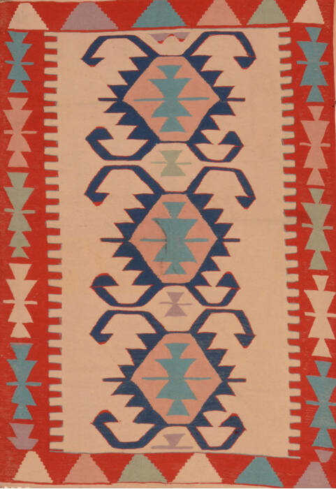 Kilim Red Flat Woven 39 X 58  Area Rug 100-109839 Image 0