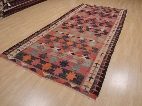 Kilim Red Runner Flat Woven 52 X 1010  Area Rug 100-109846 Image 2