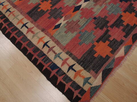 Kilim Red Runner Flat Woven 52 X 1010  Area Rug 100-109846 Image 4