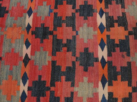 Kilim Red Runner Flat Woven 52 X 1010  Area Rug 100-109846 Image 5