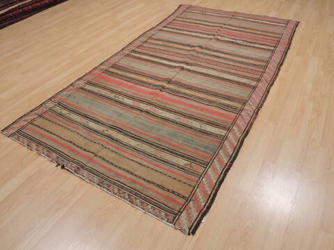 Kilim Red Runner Flat Woven 46 X 90  Area Rug 100-109849 Image 2