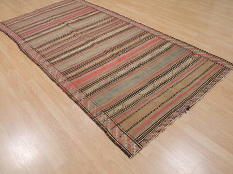 Kilim Red Runner Flat Woven 46 X 90  Area Rug 100-109849 Image 3