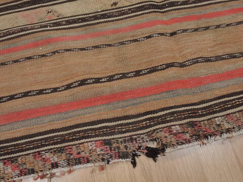 Kilim Red Runner Flat Woven 46 X 90  Area Rug 100-109849 Image 5