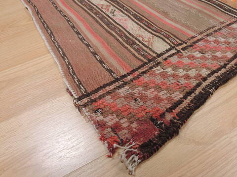Kilim Red Runner Flat Woven 46 X 90  Area Rug 100-109849 Image 7