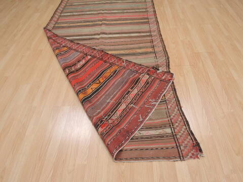 Kilim Red Runner Flat Woven 46 X 90  Area Rug 100-109849 Image 8