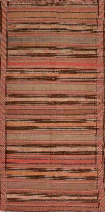 Kilim Red Runner Flat Woven 46 X 90  Area Rug 100-109849 Image 0