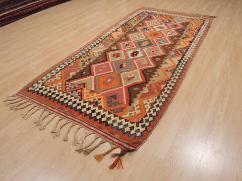Kilim Red Runner Flat Woven 41 X 92  Area Rug 100-109852 Image 10