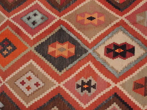 Kilim Red Runner Flat Woven 41 X 92  Area Rug 100-109852 Image 4