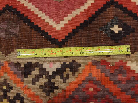 Kilim Red Runner Flat Woven 41 X 92  Area Rug 100-109852 Image 8