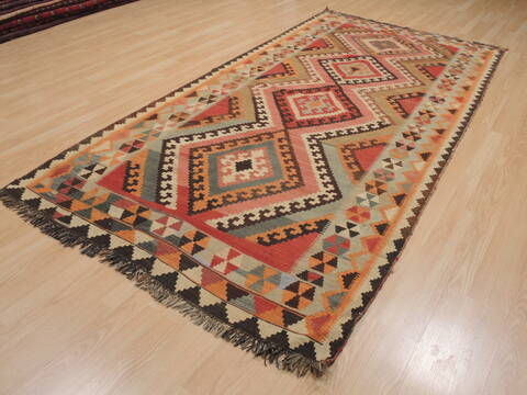 Kilim Red Runner Flat Woven 49 X 98  Area Rug 100-109853 Image 1