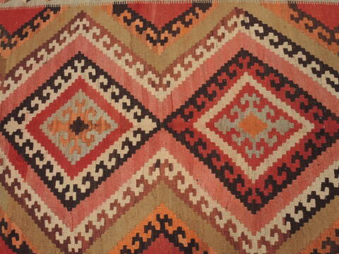 Kilim Red Runner Flat Woven 49 X 98  Area Rug 100-109853 Image 4
