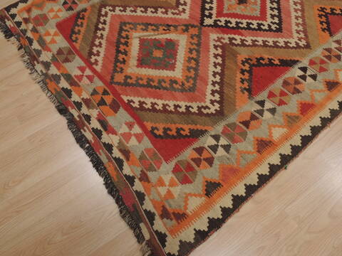 Kilim Red Runner Flat Woven 49 X 98  Area Rug 100-109853 Image 7