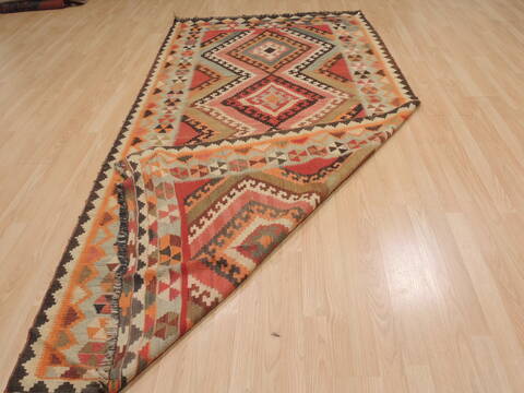 Kilim Red Runner Flat Woven 49 X 98  Area Rug 100-109853 Image 8