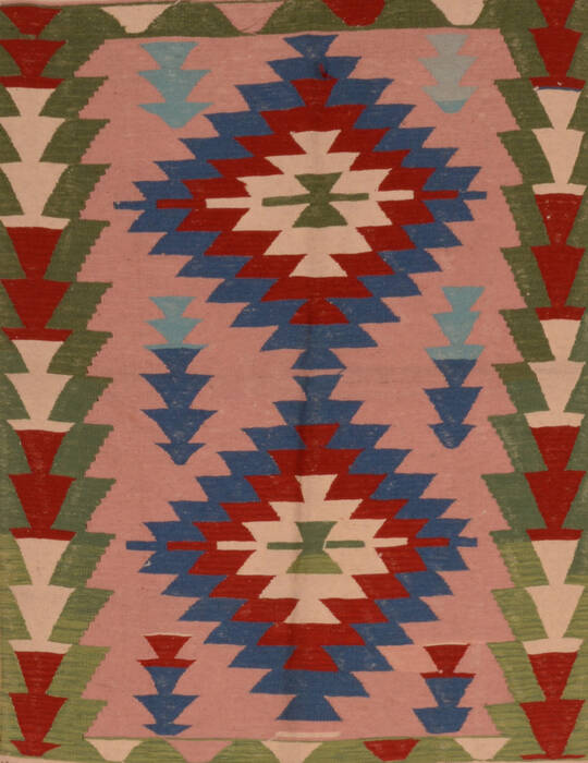 Kilim Green Flat Woven 32 X 52  Area Rug 100-109856 Image 0