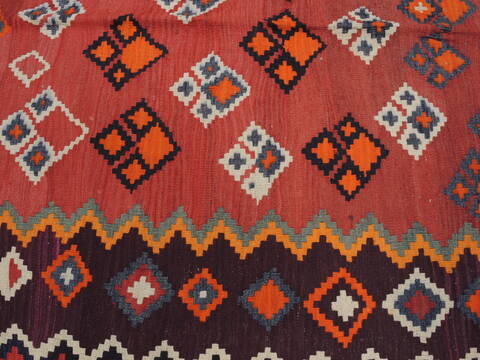 Kilim Red Runner Flat Woven 49 X 96  Area Rug 100-109859 Image 5