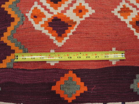 Kilim Red Runner Flat Woven 49 X 96  Area Rug 100-109859 Image 8