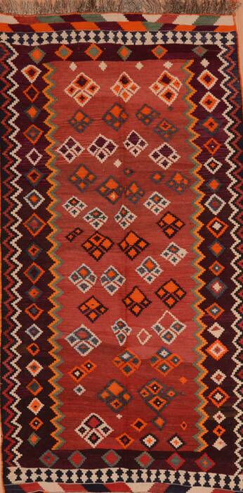 Kilim Red Runner Flat Woven 49 X 96  Area Rug 100-109859 Image 0